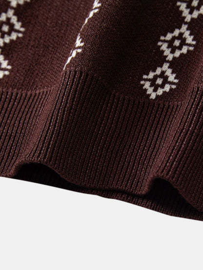 Set Geo Knit V Neck