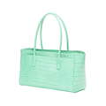 Small Tote "Green Crocodile Embossed Calfskin & Gold-Tone Metal"