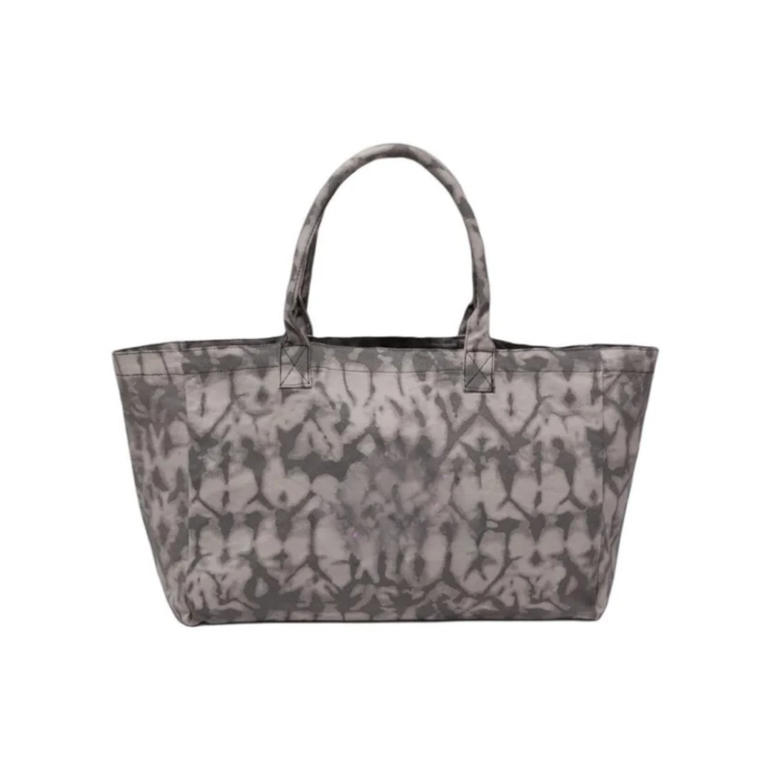 Yoga Contrast Print Canvas Tote Bag