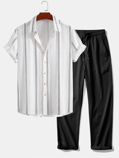 Set Geo Stripe Crinkle