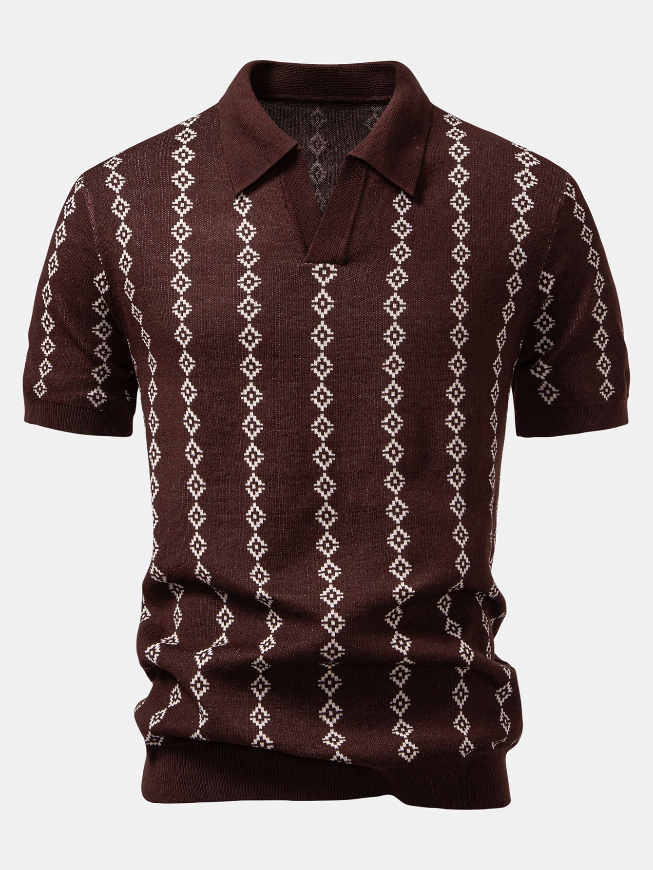 Set Geo Knit V Neck