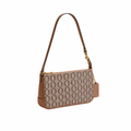Crystal Signature Jacquard Plaza Bag "Mushroom"