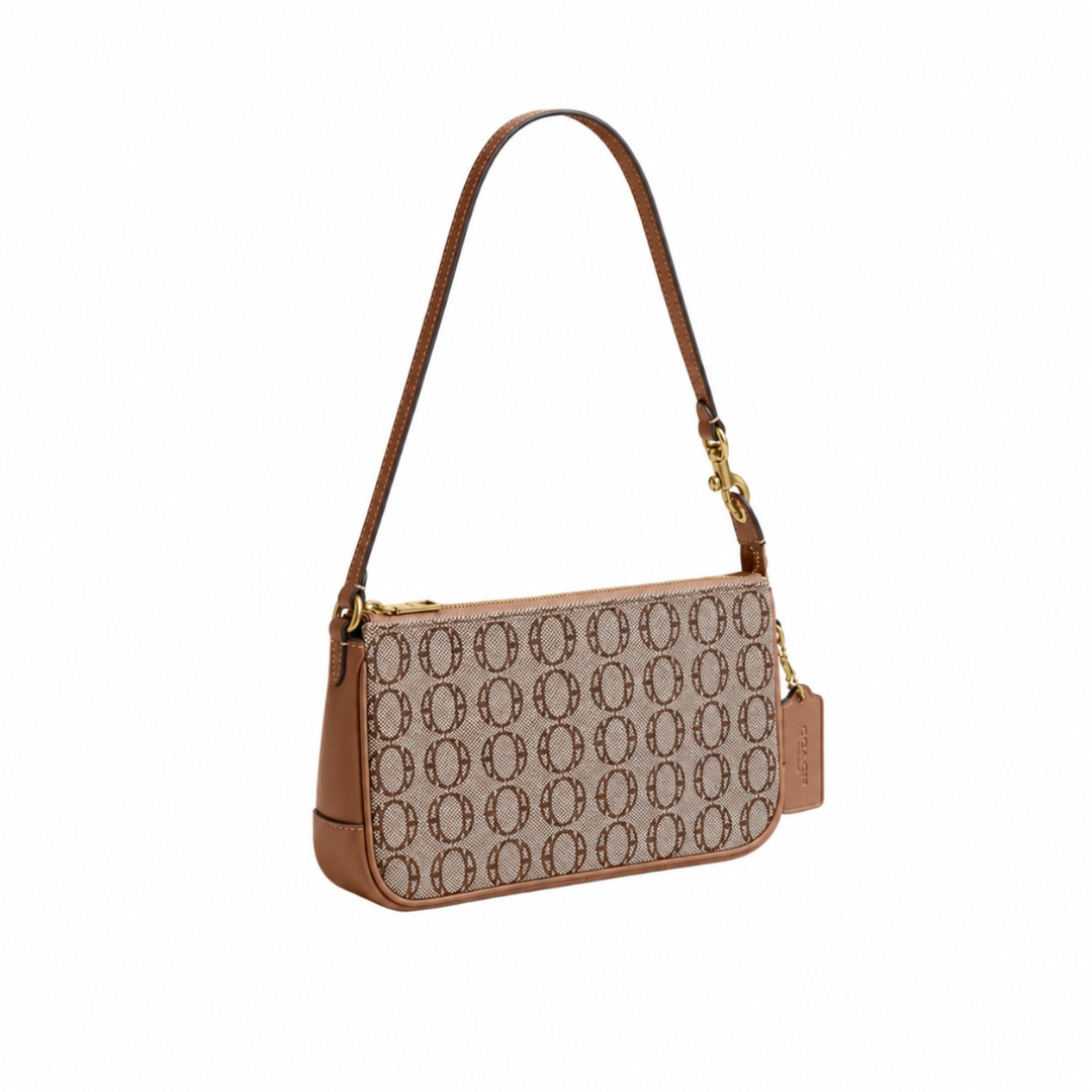 Crystal Signature Jacquard Plaza Bag "Mushroom"