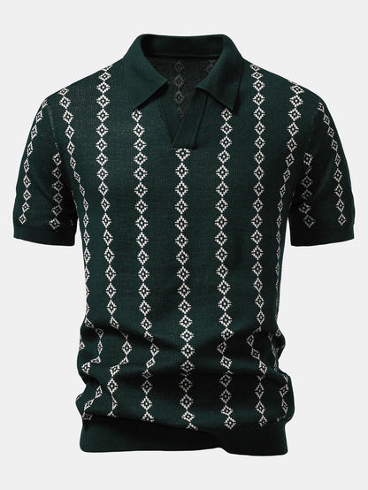 Set Geo Knit V Neck