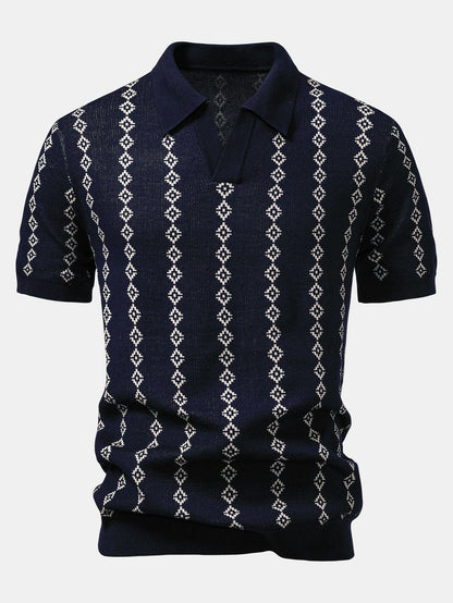 Set Geo Knit V Neck
