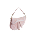 Dioramour Small Saddle Bag "Soupir pink / white lace"