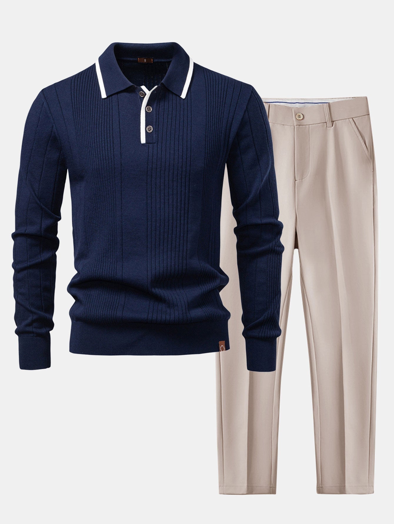 Set Stripe Jacquard Polo