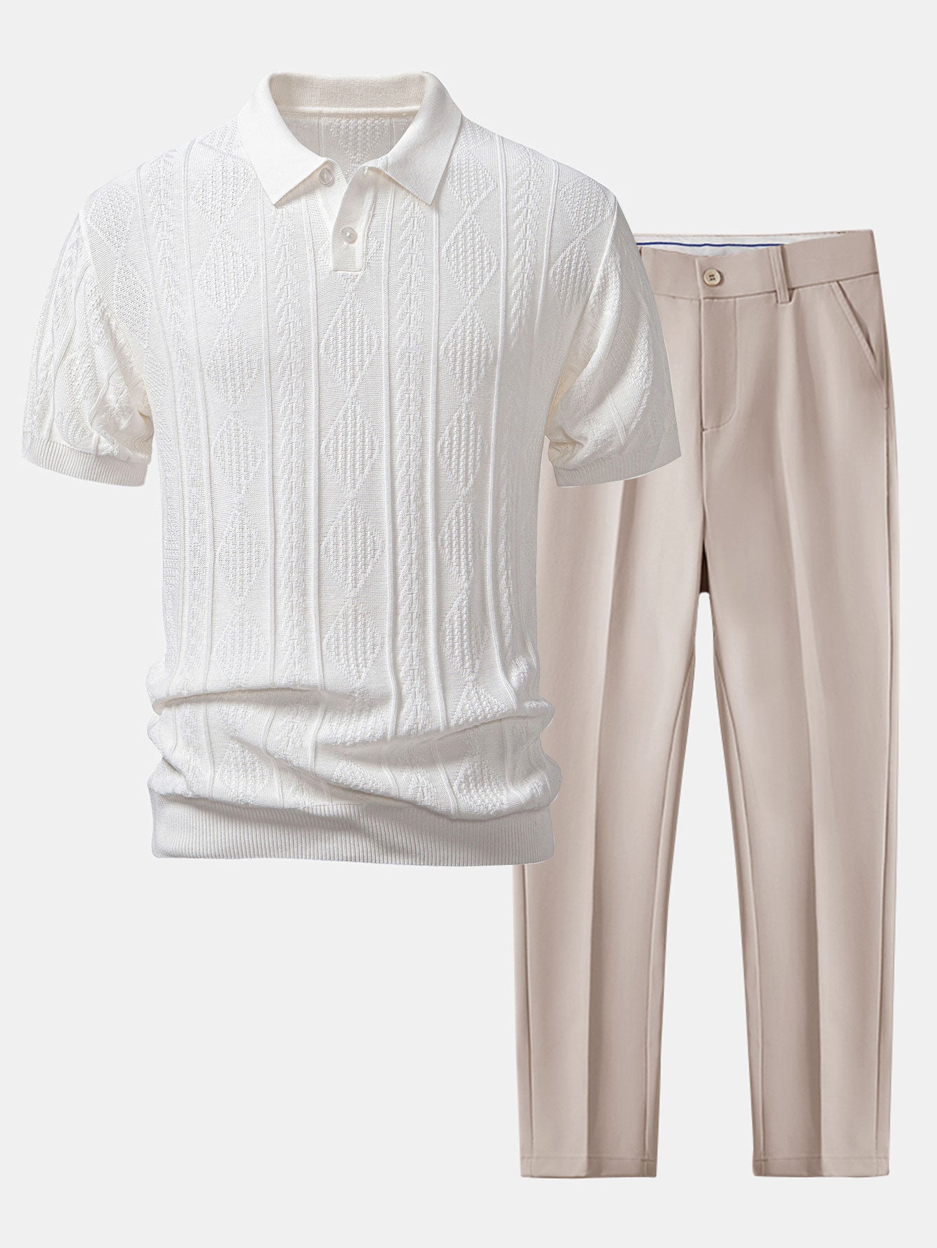 Set Geo Jacquard Polo