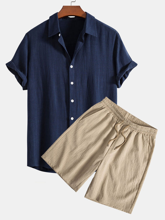 Set Linen Crinkle Short