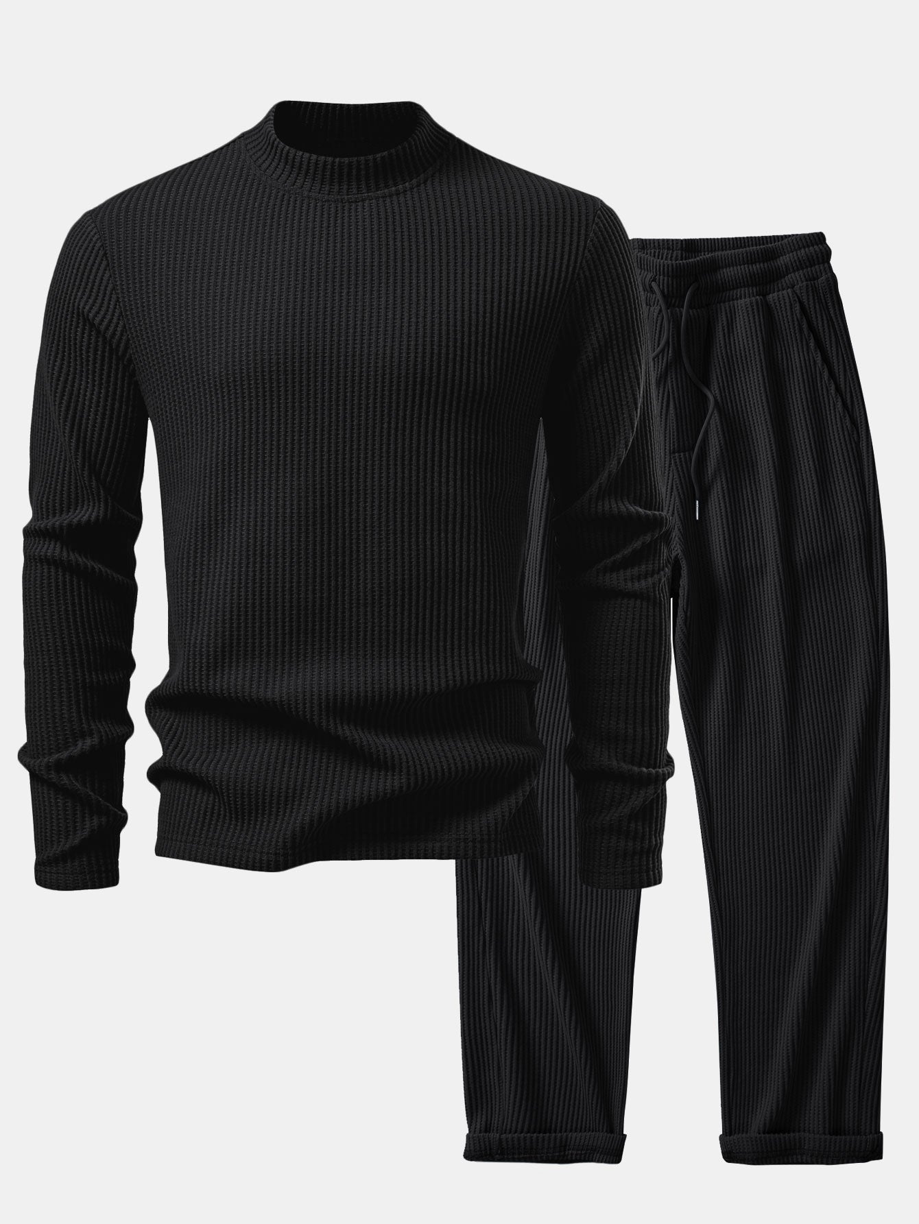 Set Waffle Mock Neck