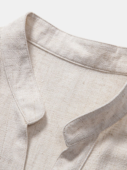 Set Linen V Neck